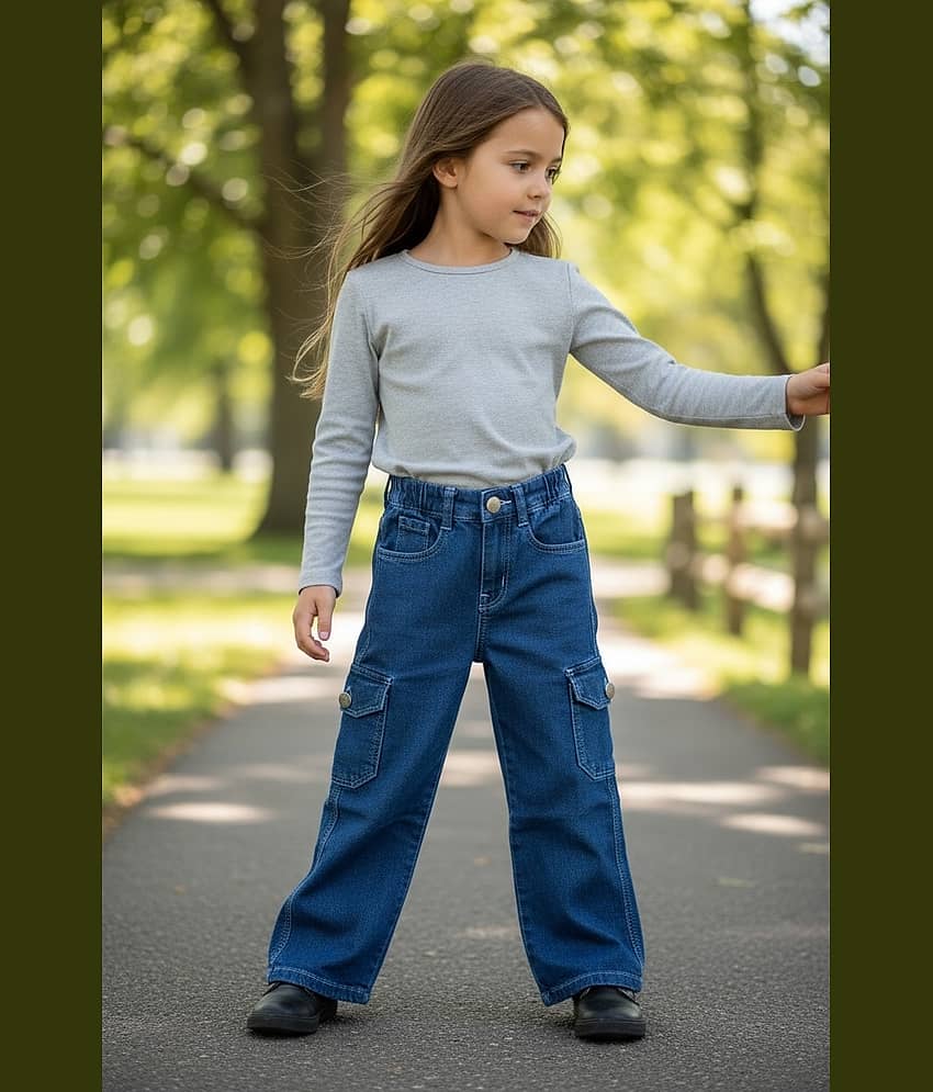 ICONIC ME Girls Denim Jeans ( Pack of 1 , Denim Blue ) view 2