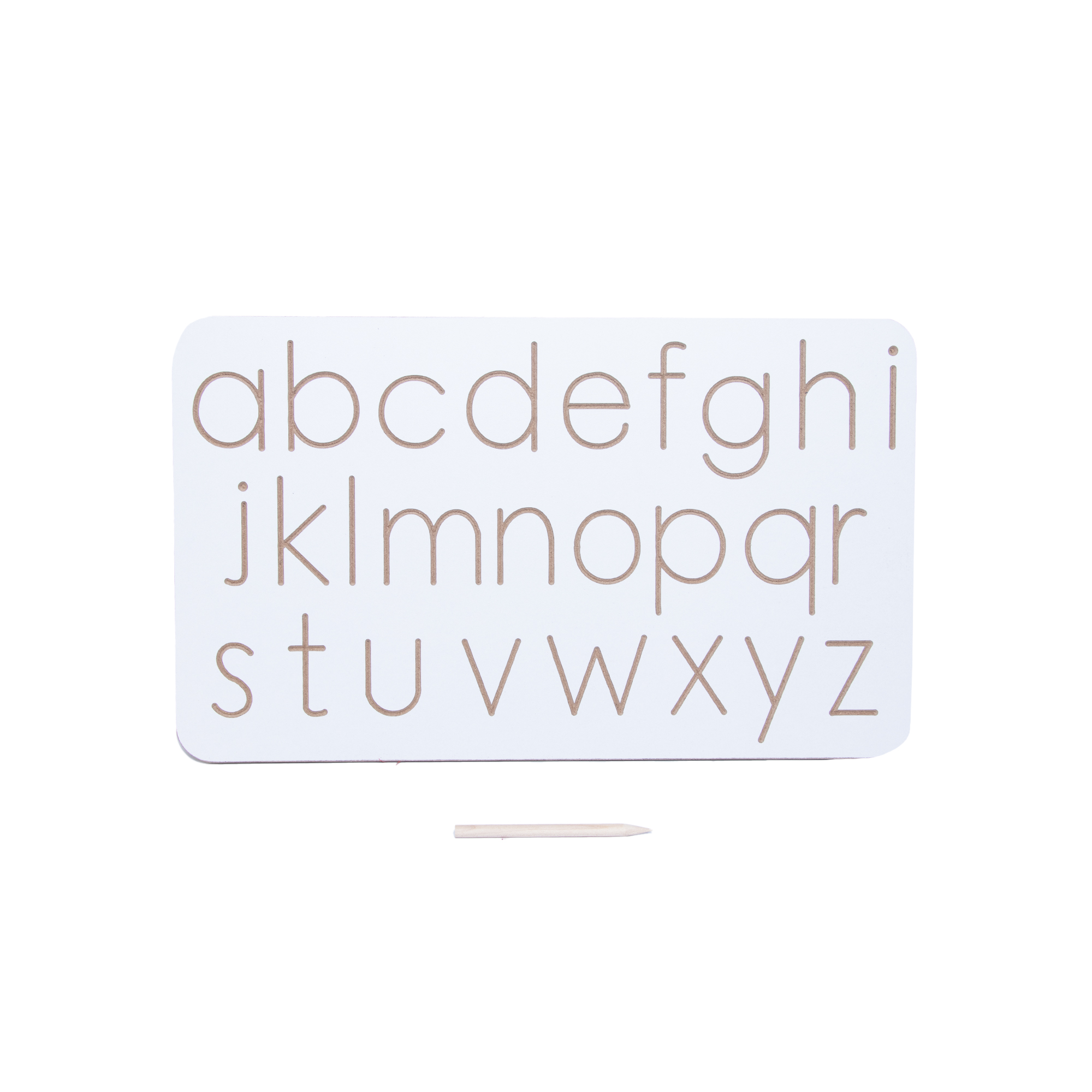 Wooden White Tracing Board Stencil (Small English Alphabets) view 2