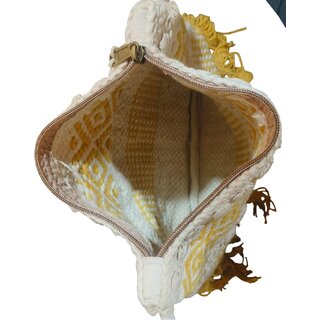 Sunlit Weave Handcrafted Fringe Sling Bag view 2