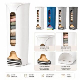 (Pack of 1) Wall Mounted Underwear Storage Organizer Space Saving Wardrobe Hanging Box for Socks, Panties, Bras Innerwear, Dustproof Closet Storage Container (Multicolor) view 2