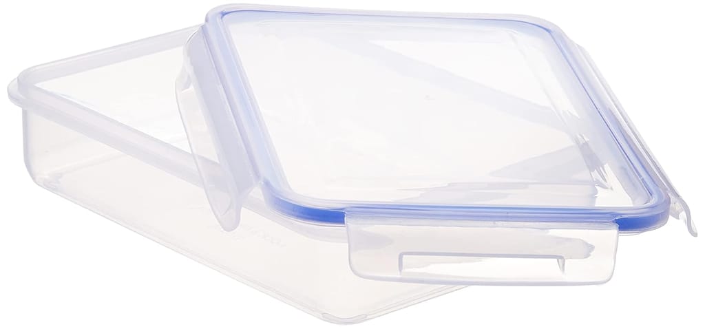Clear Rectangular Food Storage Container with Locking Lid view 2