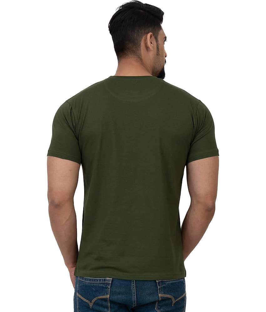 Cotstyle Pack of 1 Cotton Regular Fit Men's T-Shirt ( Green ) view 2