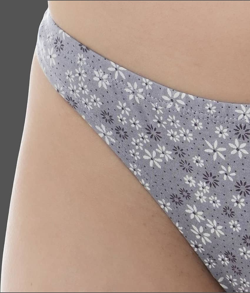 Bruchi Club Cotton Thongs ( Multi Color , Pack of 3 ) view 2