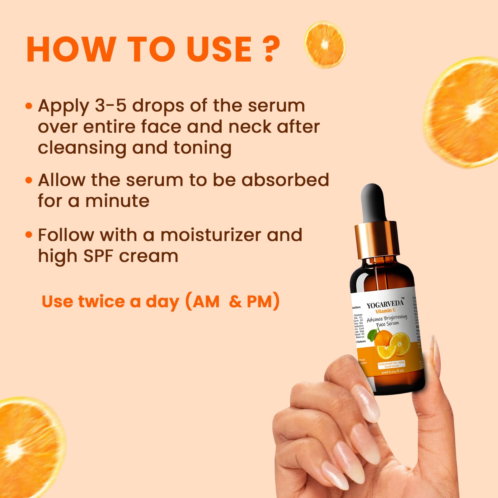 YOGARVEDA Rose Water Spray (200ml) & Vitamin C Face Serum (30ml) Combo (2 Items in the set) Pack of 5 view 2