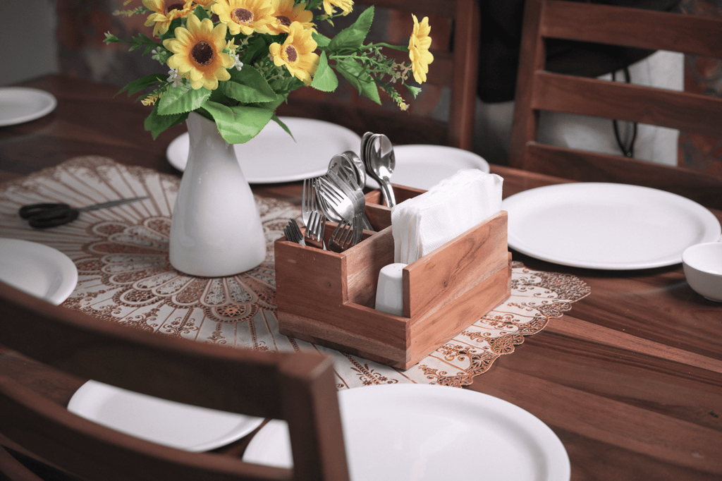 Orchid Homez spoon stand for kitchen|cutlery holder for dining table | wooden cutlery stand storage organiser ( Natural ) view 2
