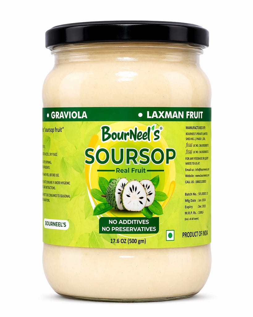 BourNeel's® Soursop Fruit Jar 500 gm Pack of 1 | No Preservatives | Immunity & Energy Booster | Organic Natural & Real Healthy Graviola Laxman Phal Fruit | High Vitamin C | view 2