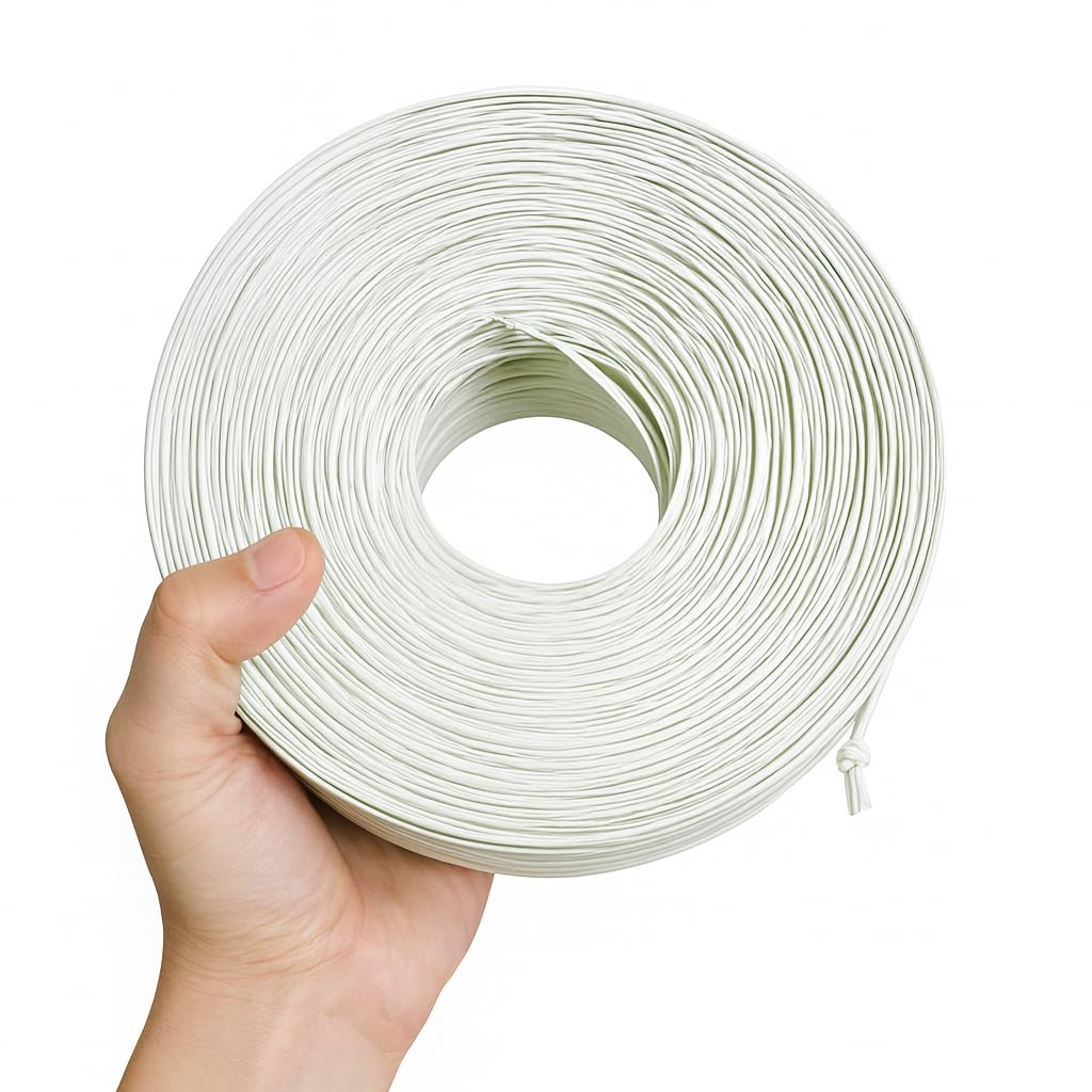 Off White � Packing Strip (Pack of 1 Roll) � Plastic Sutli Rope for Packing � Twine for Home, Garden & Commercial Use � Strong Binding & Tying Strip � General Purpose Packaging Rassi view 2