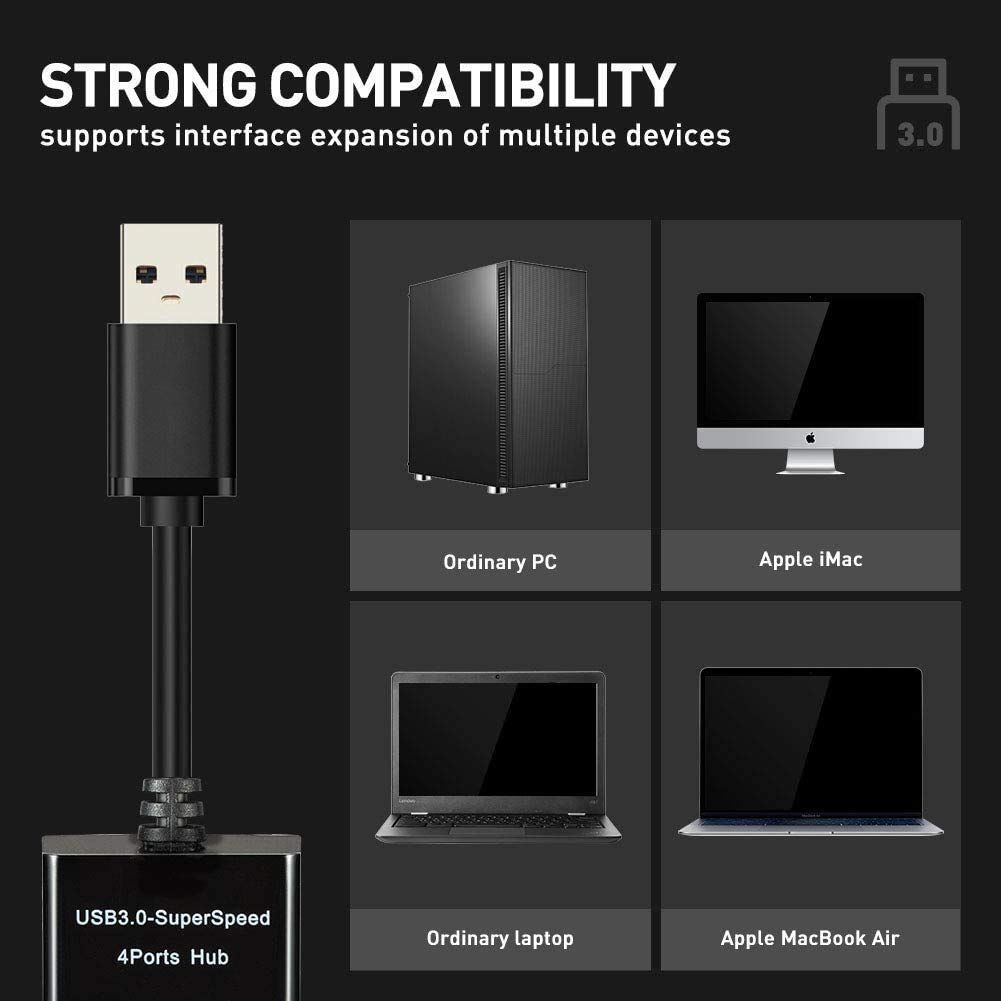 XBLAZE 4 PORT USB HUB-USB 3.0 view 2