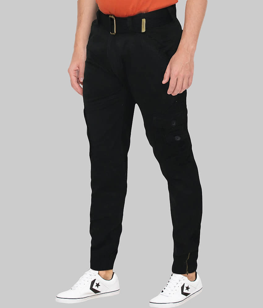 Urban Legends Regular Flat Men's Cargos - Dark Green ( Pack of 1 ) view 2