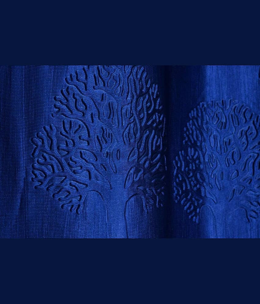 Sai Arpan Abstract Printed Semi-Transparent Eyelet Curtain 7 ft ( Pack of 1 ) - Multicolor view 2