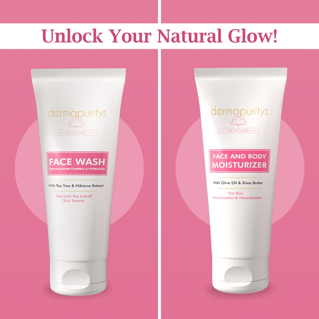 Derma Puritys Face wash for pollution control and hydration -100ml + Face & Body Moisturizer with olive oil extract - 100ml | For All Skin Types view 2