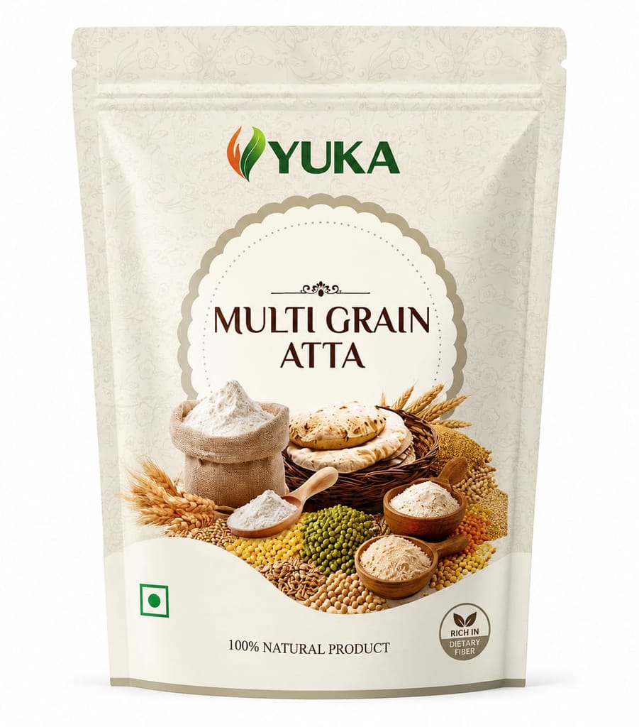 YUKA Multigrain Atta 250g | Wheat, Pulses & Grain Flour Blend view 2