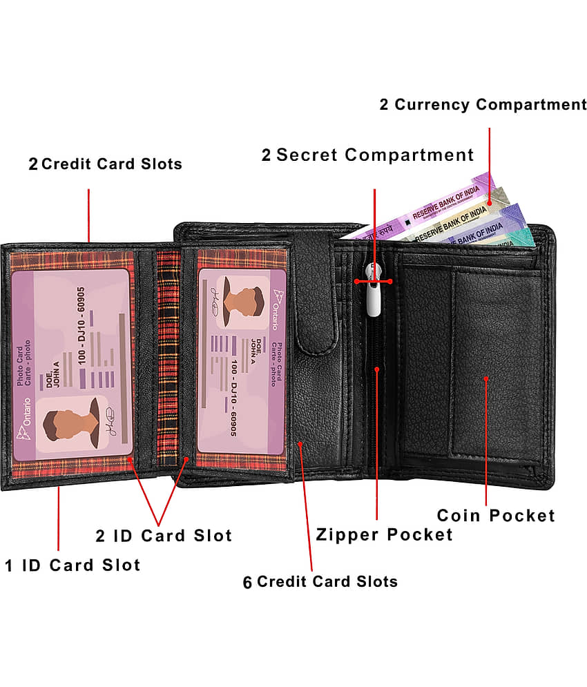 Lorenz Green 100% Leather Men's RFID Wallet ( Pack of 1 ) view 2