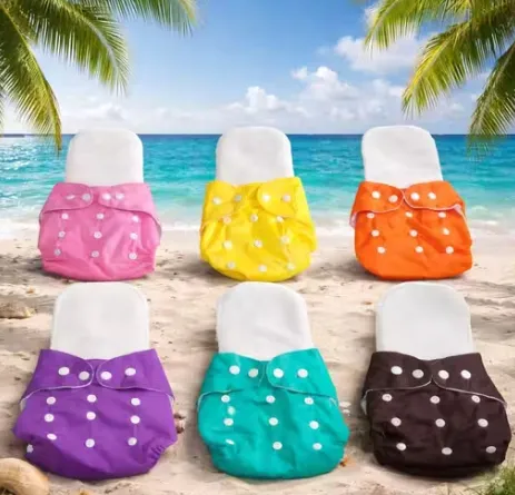 Pack of 6 with 6 Inserts Premium Cloth Diaper Set