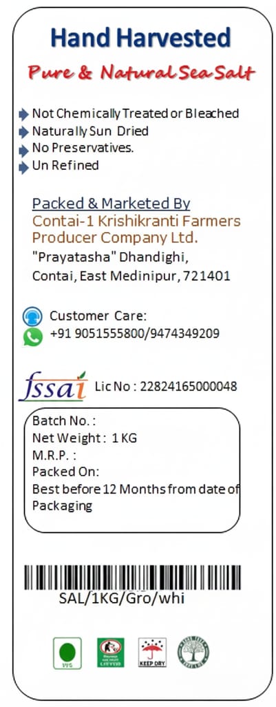 Krishikranti Indian Sea Salt - Hand Harvested, Pure & Natural view 2