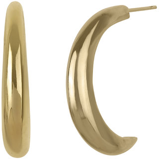 Plain Baali Hoop Earrings for Girls Brass Material Made in India Earrings for Women's Fashion Jewellery for Party view 2