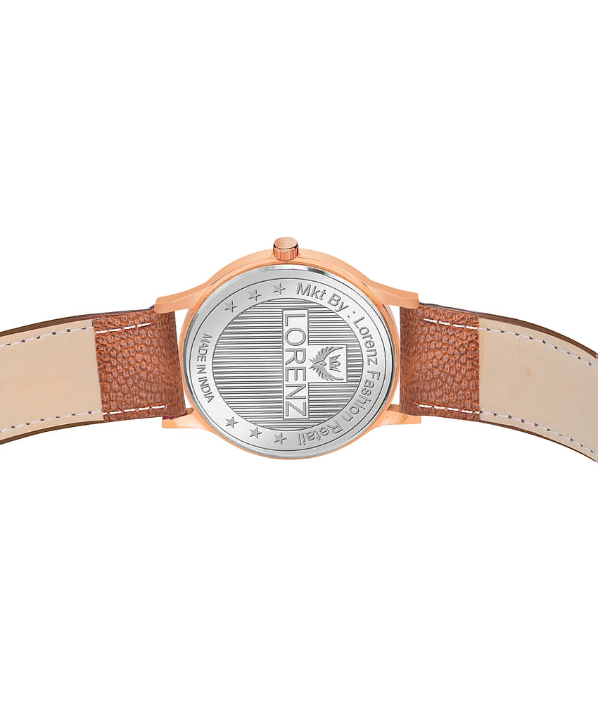 Lorenz Tan Leather Analog Men's Watch view 2
