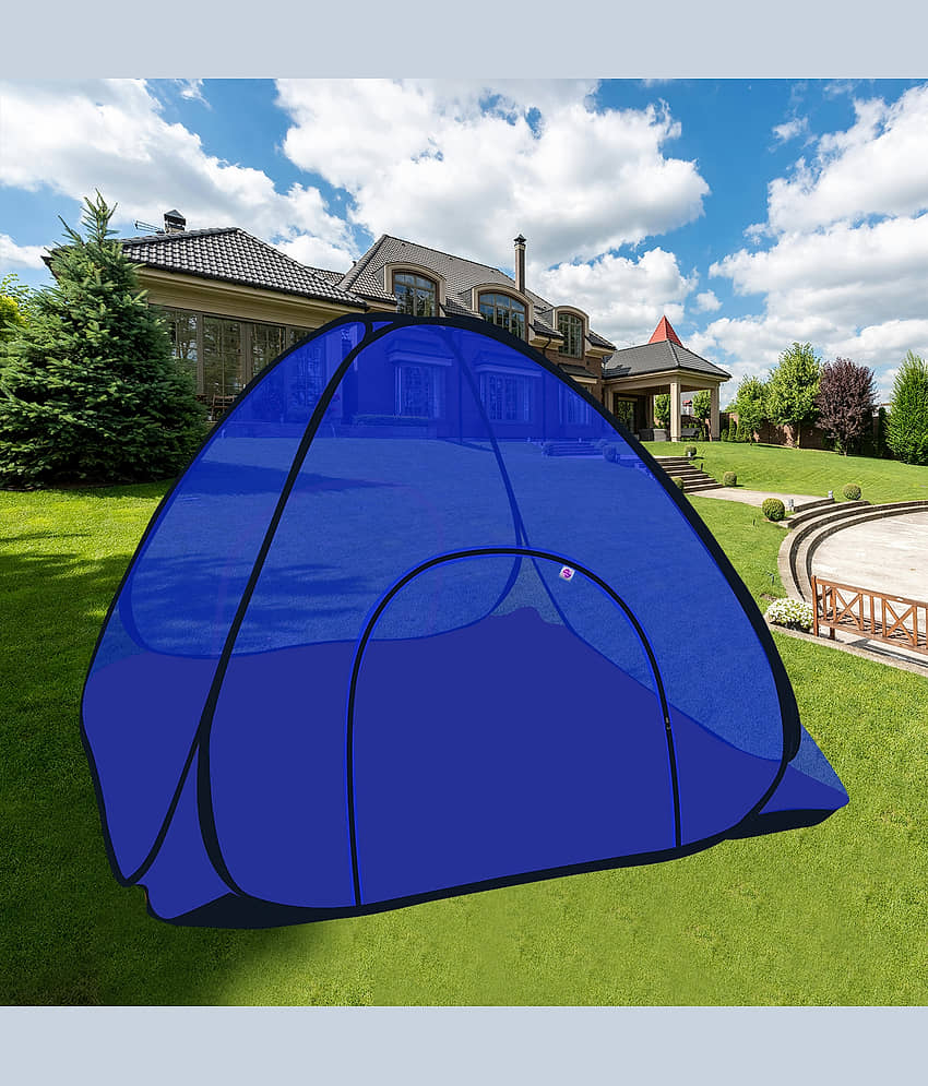 Silver Shine - Dark Blue Polycotton Tent Mosquito Net ( Pack of 1 )
