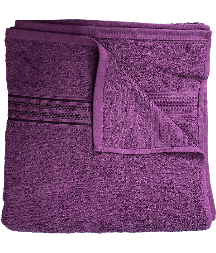 Finesse Decor Cotton Self Design 500 ( Pack of 1 ) - Purple view 2