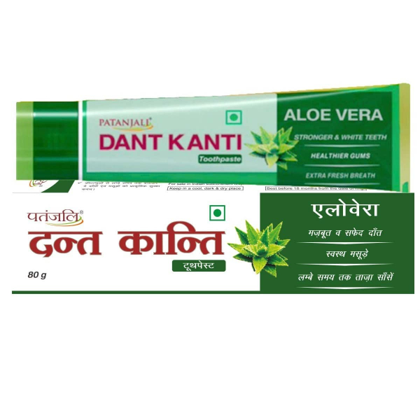 Patanjali Dant Kanti Aloe Vera Tooth Paste Oral care 80 Gms view 2