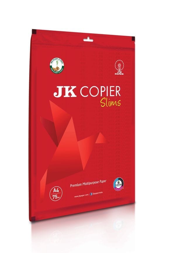 JK Copier Slims : 75 GSM - A4 (Box pack containing 25 reams)