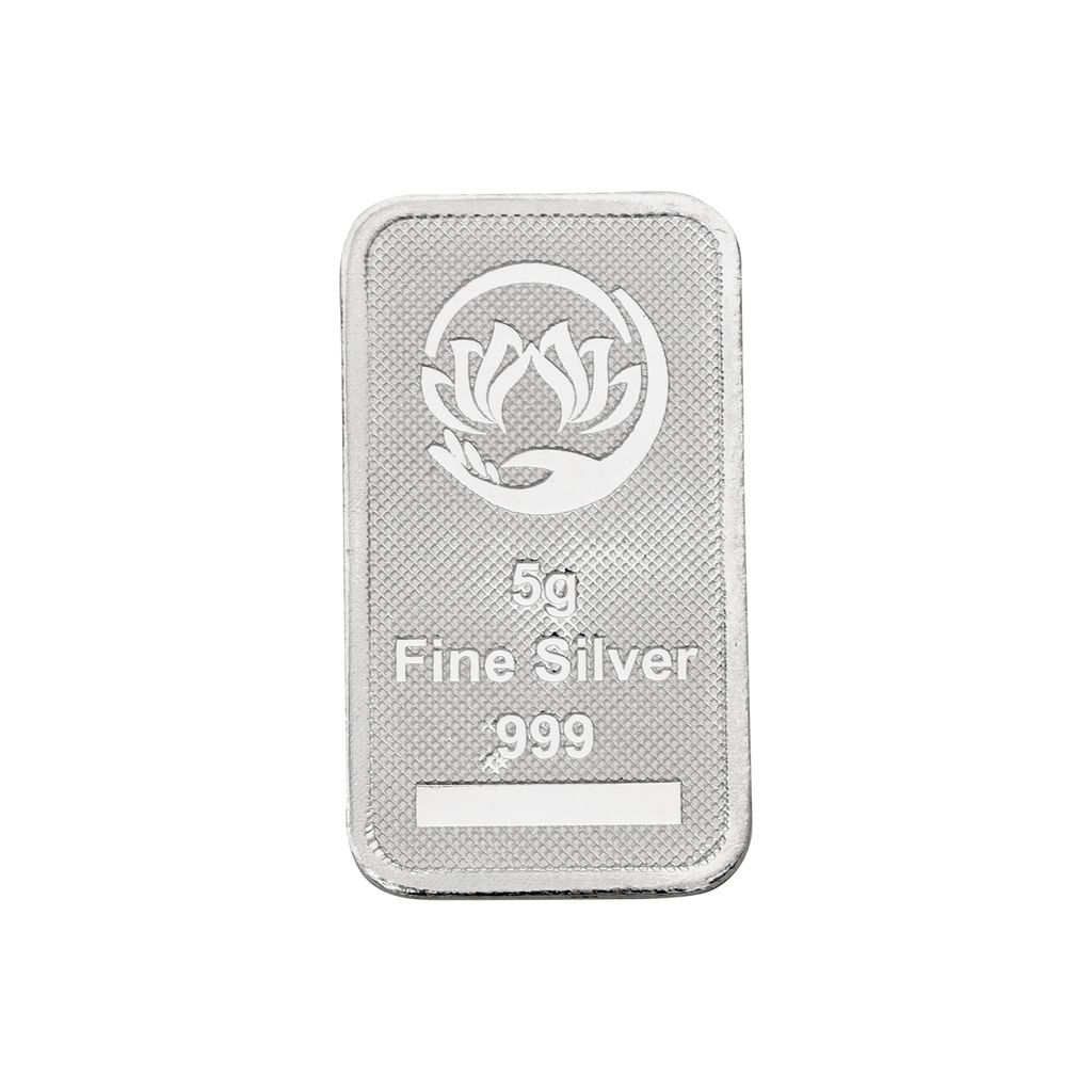 5g Fine Silver 999 Purity Bar | Pure Silver Biscuit | Investment Grade Silver Coin/Bar