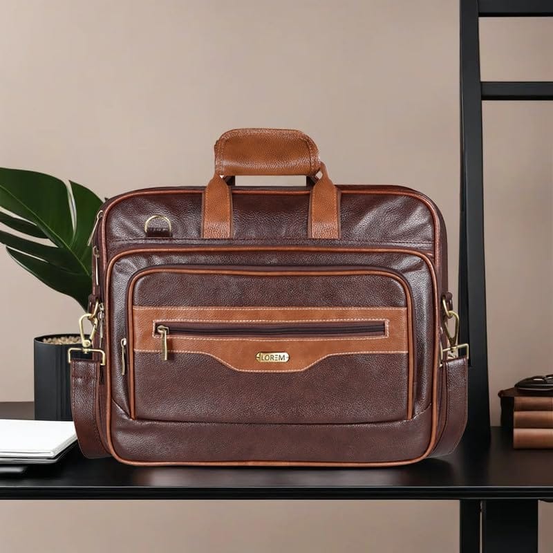 LOREM 28L Messenger Bag For Men - Faux Leather view 2