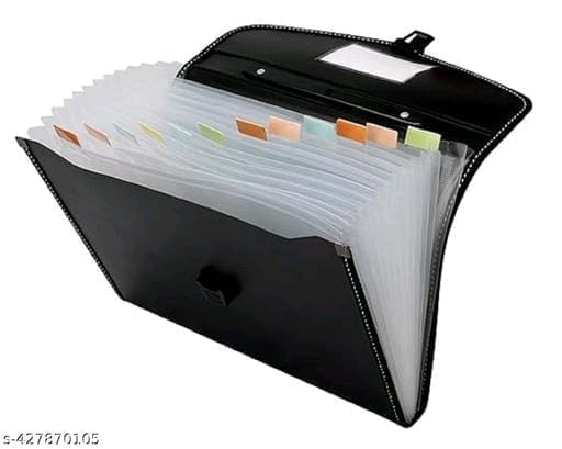 Expanding file folder with snap button and handle for documents, certificates, A4 size view 2