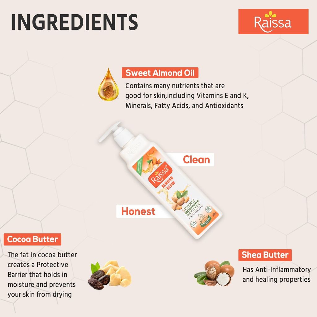 Raissa Body Lotion - Almond Glow, 300ml view 2