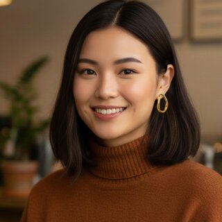 18k Gold Plated Hoop Earring (Bubble Square Hoop Earrings) view 2