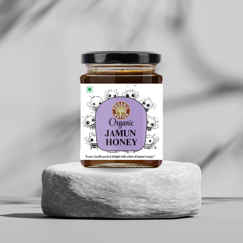 Organic Nation Jamun Honey � Raw, Unprocessed, Natural Sweetener � Sourced from Wildflowers � Immunity Booster � No Added Sugar 325g view 2