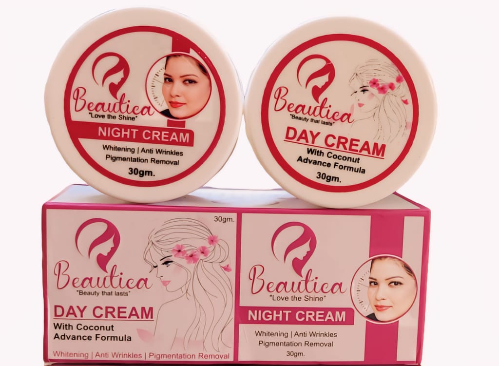 Beautica Advanced Skin Whitening Cream with Coconut Extracts for Day and Night, 30gm