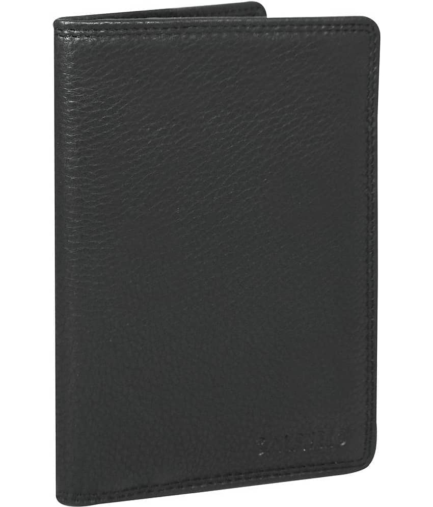 Calfnero Leather Black Passport Holder view 2
