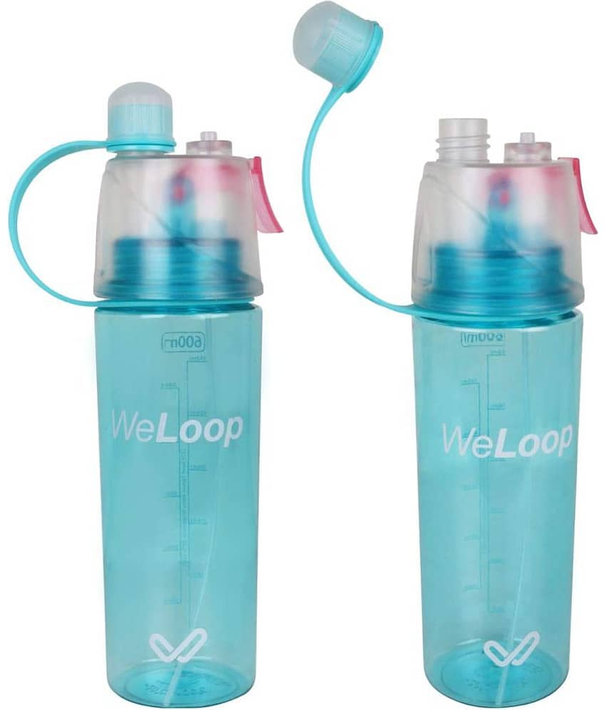 ND BROTHERS Drinking 2 in 1 Spray and Water Drinking Bottle Multicolour 600 mL Plastic Water Bottle set of 1 view 2