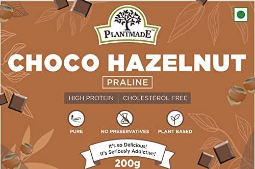 Plantmade Chocolate and Hazelnut Praline | Gluten-Free Plant based Vegetarian High Protein Product | Made with 100% Roasted Peanuts | Non GMO | Gluten Free | Vegan | Cholesterol Free view 2