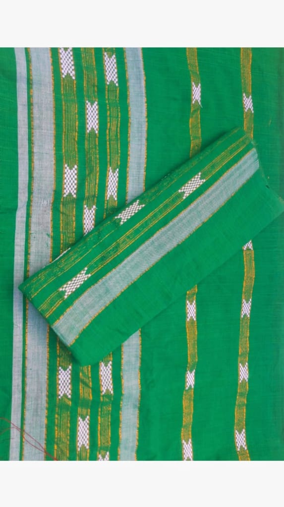 Karbi Assamees mekhela sador(Green) view 2