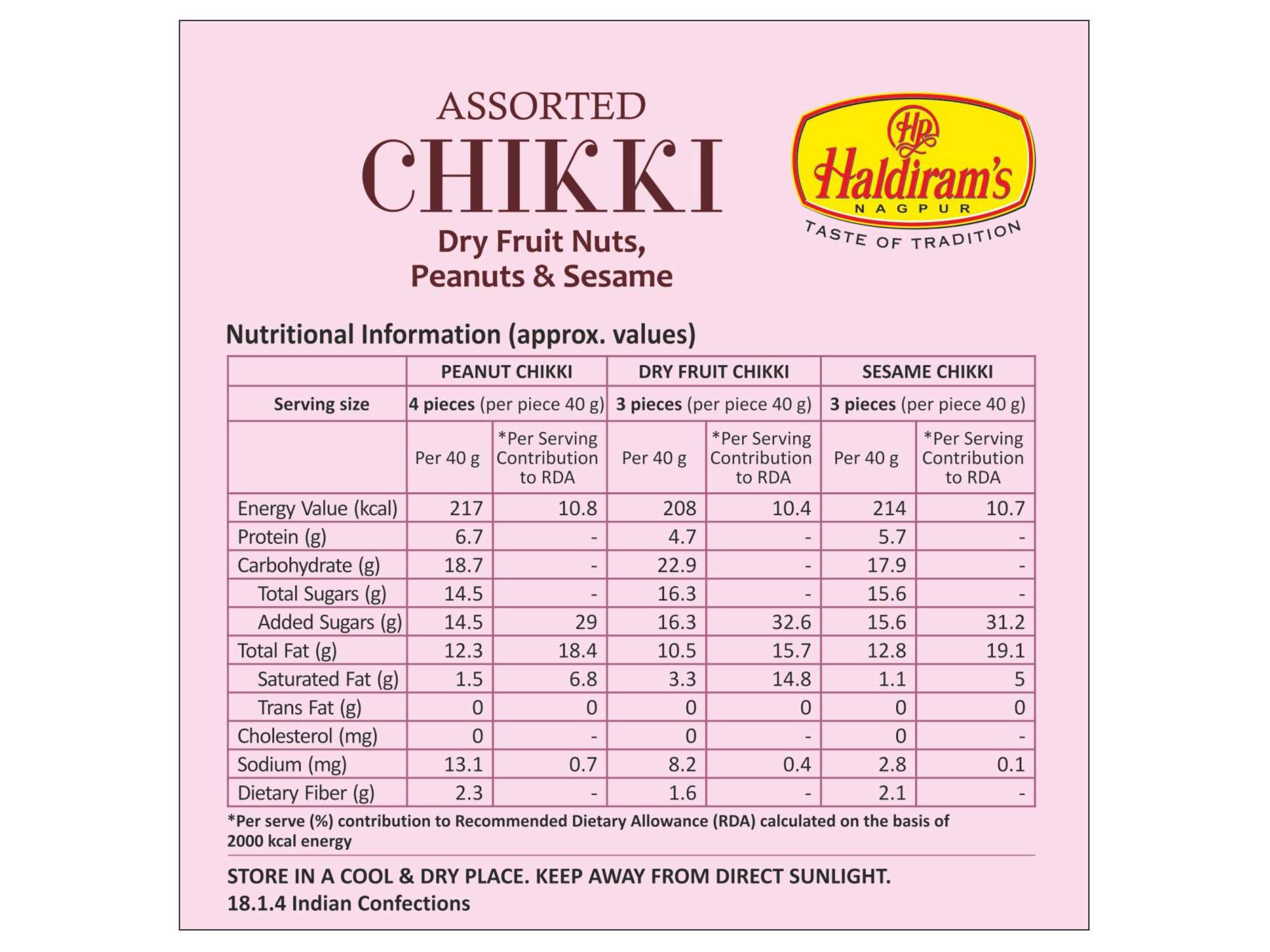 Haldiram's Assorted Chikki Packed Sweets - 400 Gm view 2