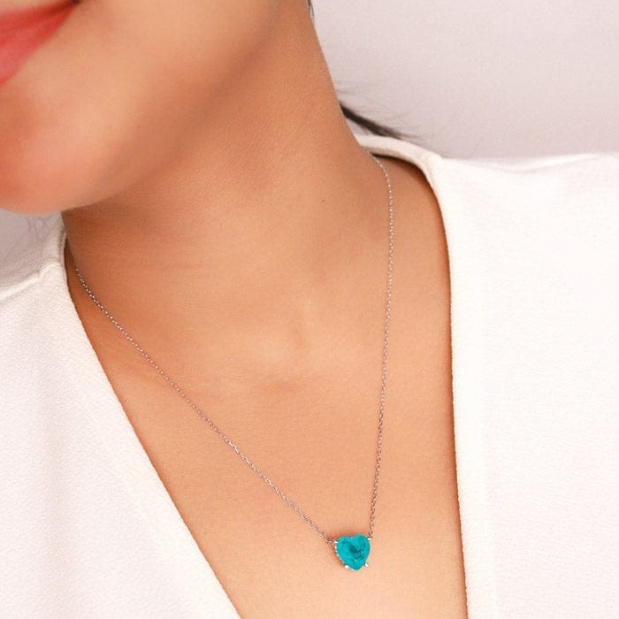 Silver Sea Blue Necklace view 2