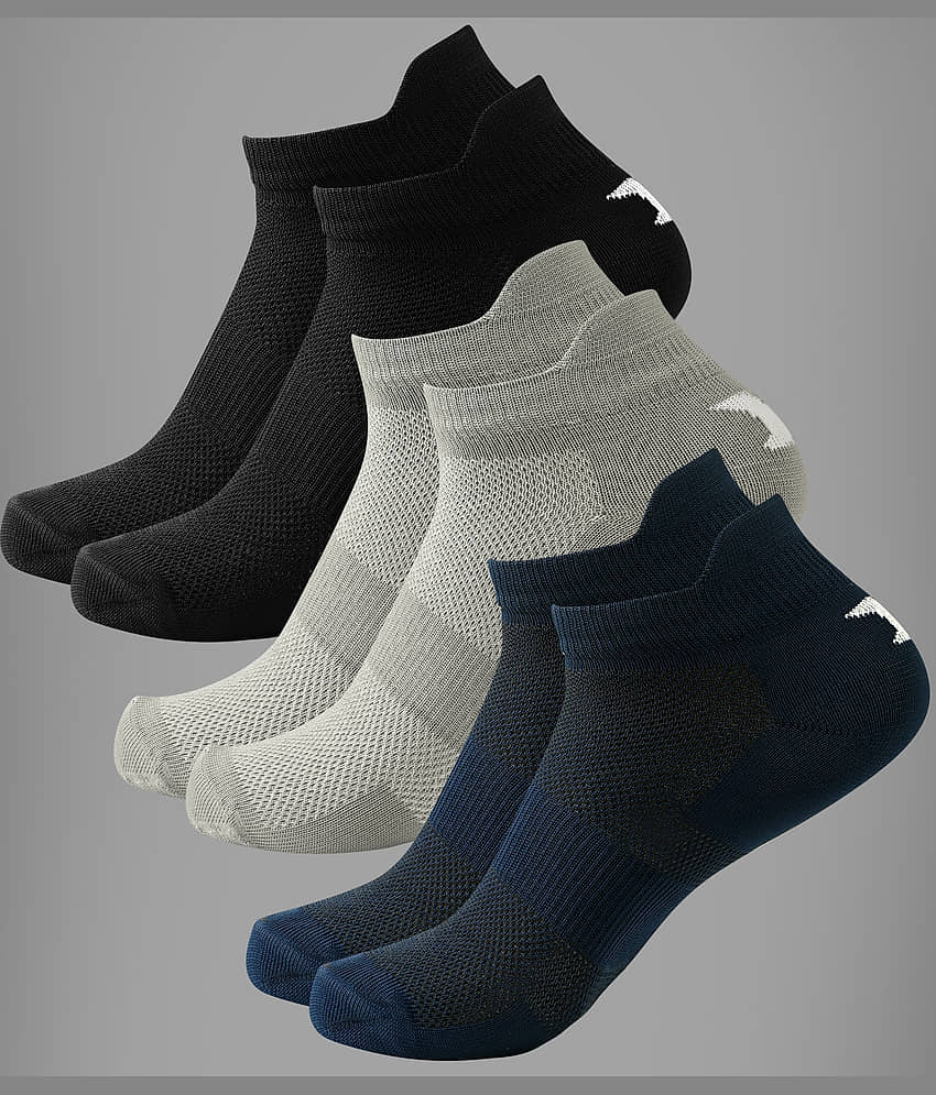 Brucella Blended Men's Printed Multicolor Ankle Length Socks ( Pack of 3 )