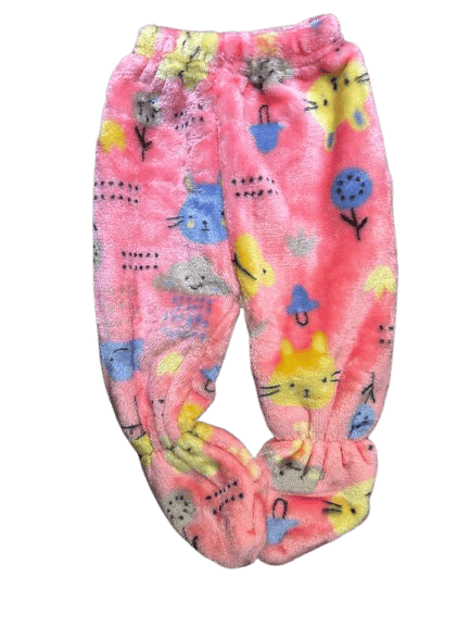 Pink and Blue Cartoon Pajama Pants view 2