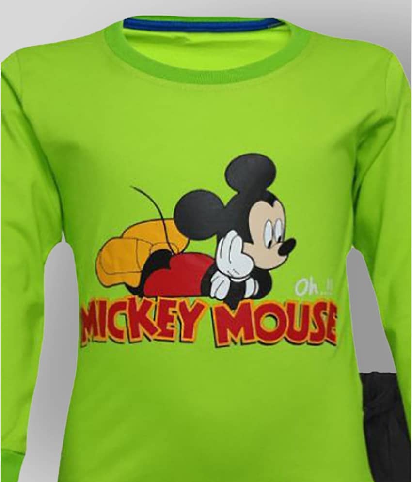 CATCUB Pack of 1 Baby Boys Cotton Tops & Bottoms Sets ( Green ) view 2