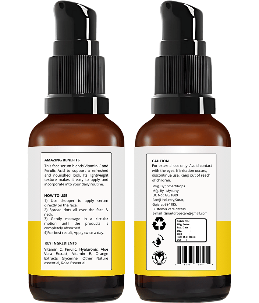 Smartdrops Face Serum Vitamin C Daily Care For All Skin Type ( Pack of 2 ) view 2