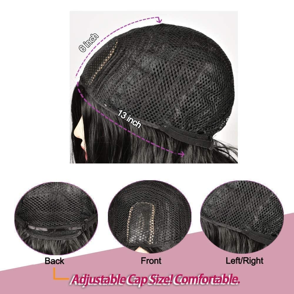 AkashKrishna Full Head Wavy Hair Wig For Women Fashion Wigs Women Wigs Full Head Natural Hair Stylish Wig for Girls & Ladies with comb (black) view 2