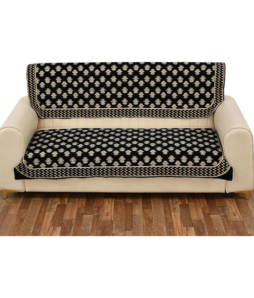 FURNISHING HUT 3 Seater Chenille Sofa Cover ( Pack of 1 ) view 2