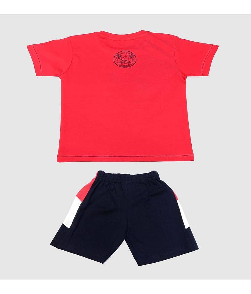 Kideon Pack of 1 Boys Cotton T-Shirt & Shorts Set ( Gold ) view 2