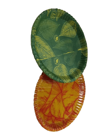 Red and Yellow Paper Plate view 2