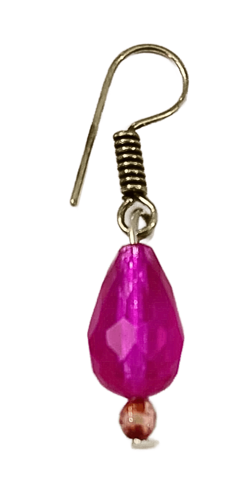 Drop Glass Bead Earrings-(ER-05) view 2