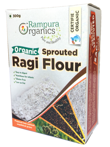 Rampura Organic Ragi - Sprouted Flour - 300 g