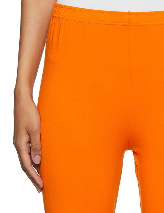 Women's Regular Fit Leggings (Orange)