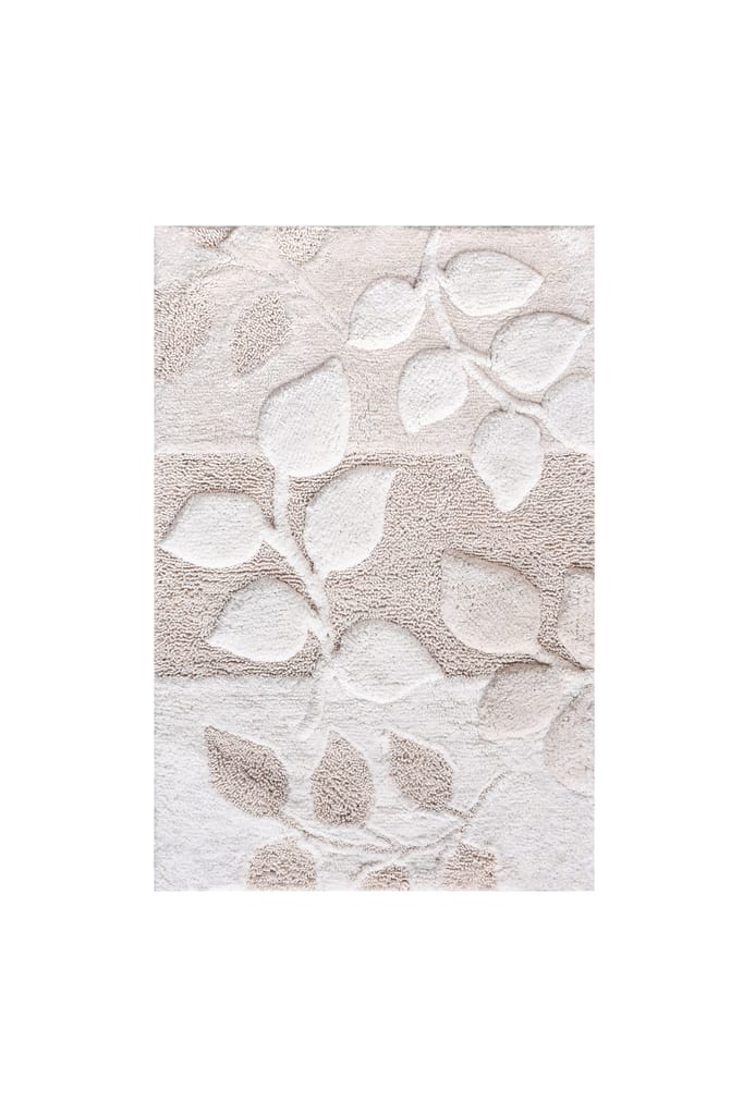 ALFIE Handmade Cotton Bath Rug | Natural | Hand Tufted | Soft & Absorbent Bathroom Mat | 50x80 cm view 2